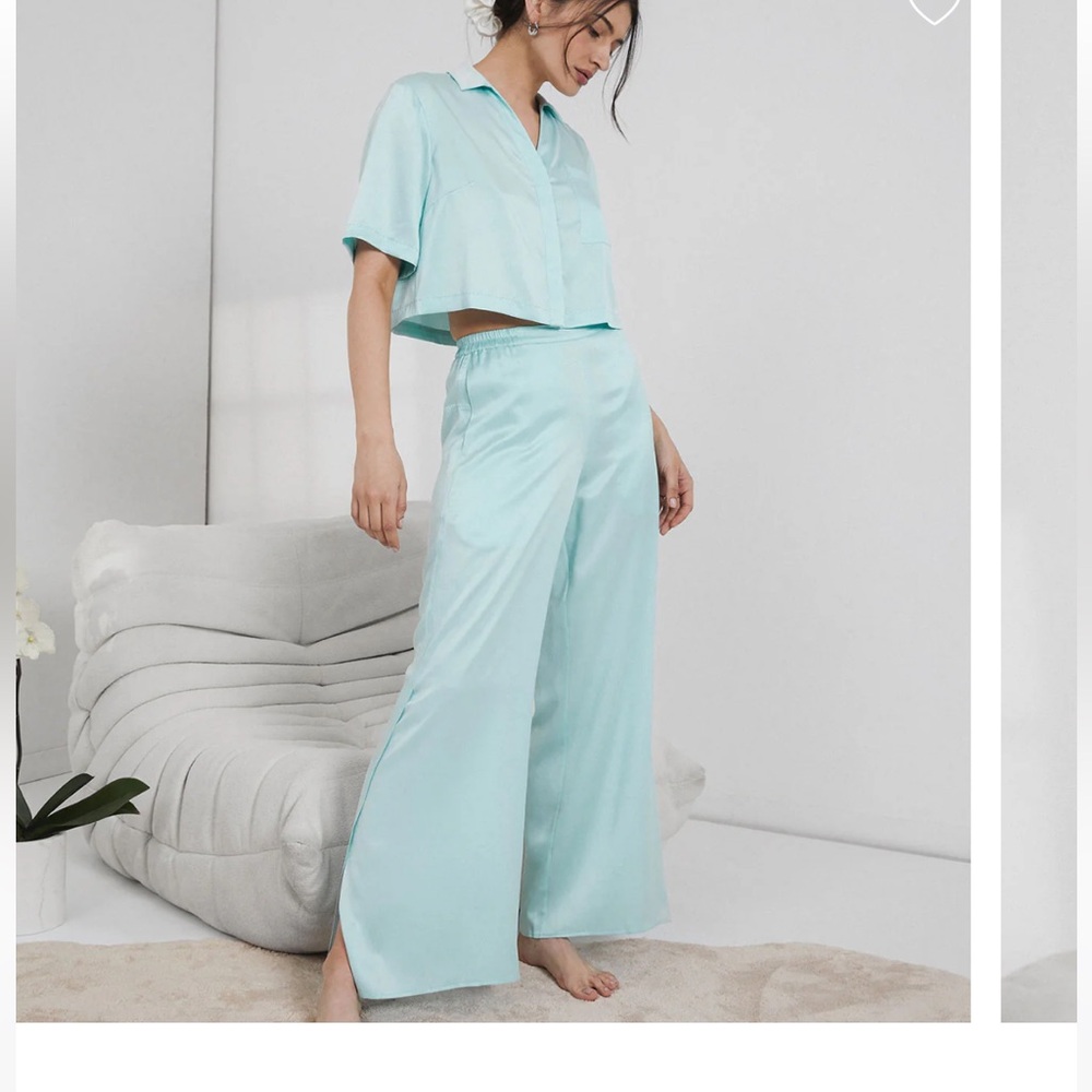 Lunya NEVER WORN NEW washable silk high rise pant set